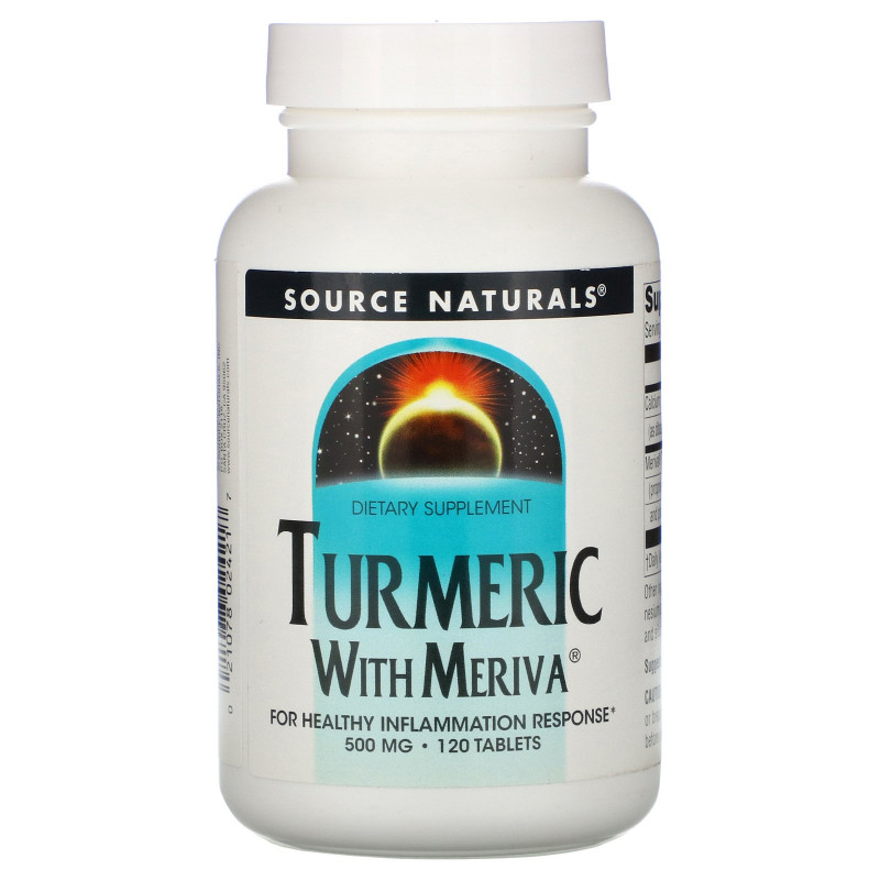 Source Naturals, Комплекс с куркумой Meriva, 500 мг, 120 таблеток