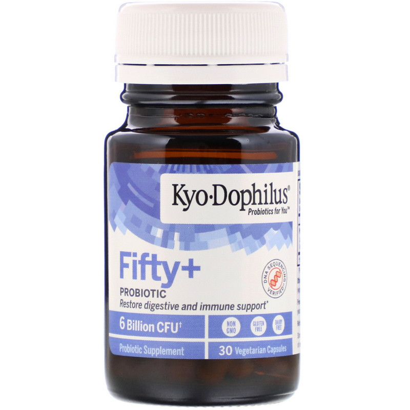 Kyolic, Kyo-Dophilus, Fifty + Probiotic, 6 Billion CFU, 30 Vegetarian Capsules