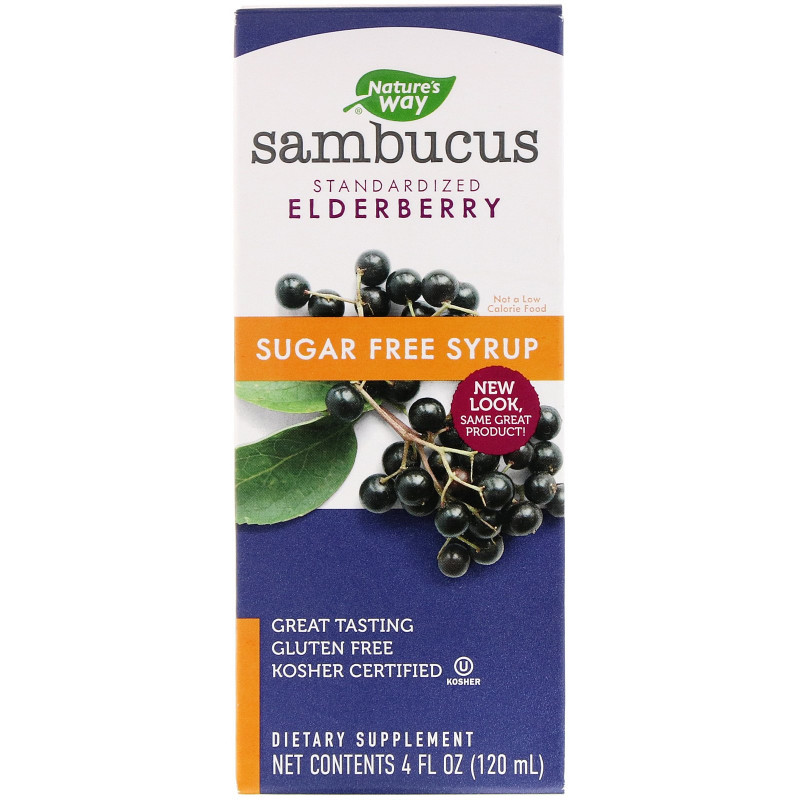 Nature's Way, Sambucus, Elderberry Syrup, Sugar-Free, 4 fl oz (120 ml)