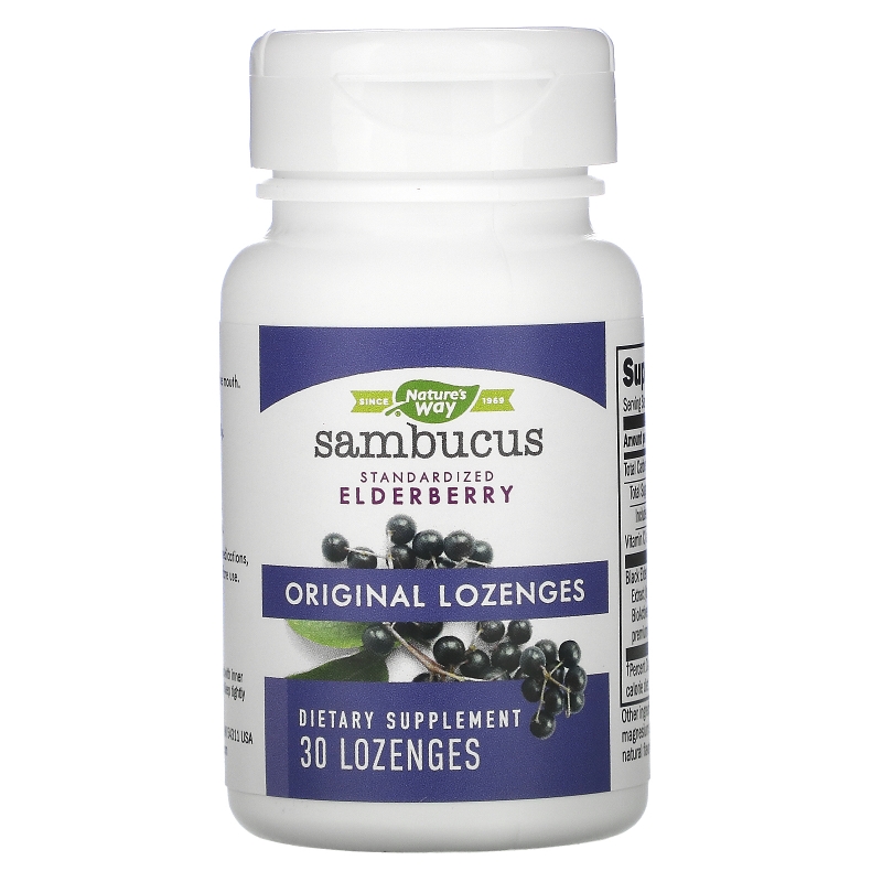 Nature's Way, Original Sambucus, Elderberry, Standardized , 30 Lozenges