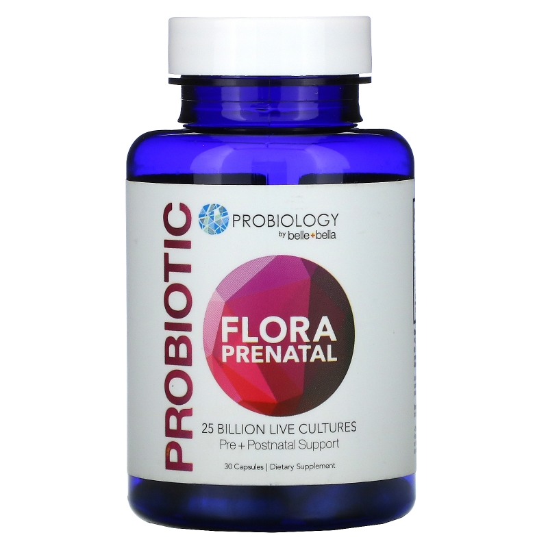 Belle+Bella, Probiology, Probiotic Flora Prenatal, 25 Billion CFU, 30 Capsules