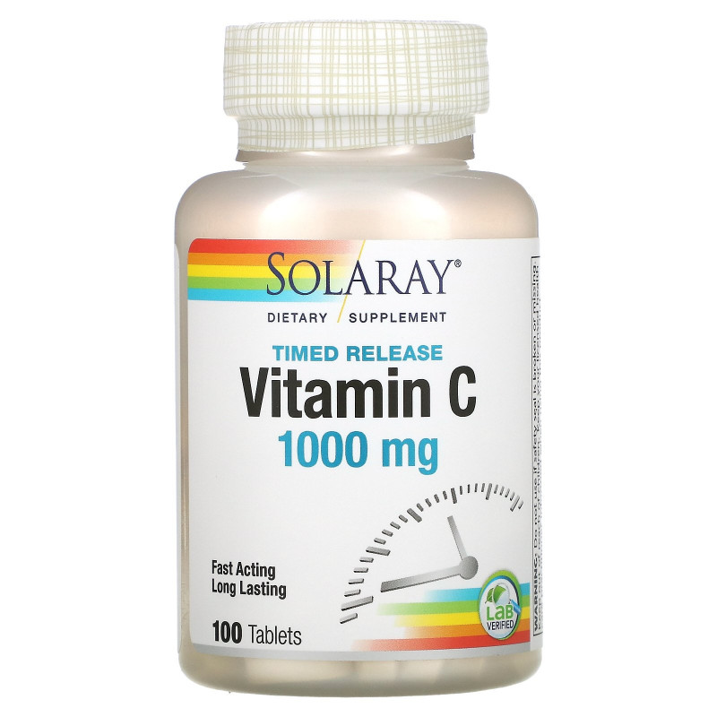 Solaray, Vitamin C Timed-Release, 1,000 mg, 100 Tablets