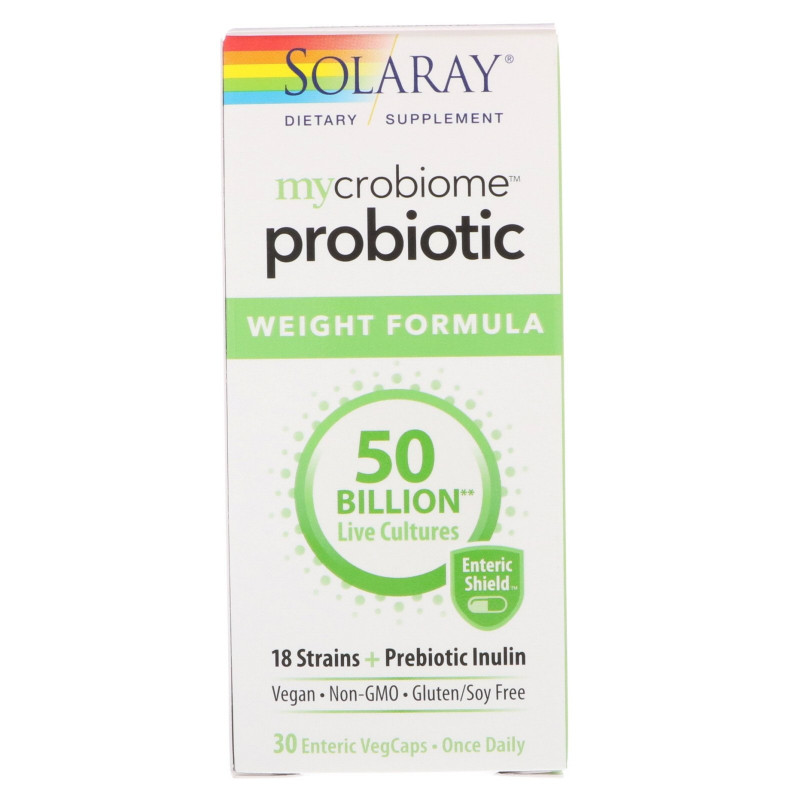 Solaray, Mycrobiome Probiotic Weight Formula, 50 Billion, 30 VegCaps