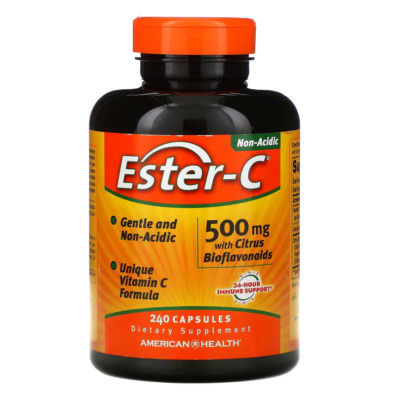 American Health, Ester-C, 500 мг с цитрусовыми биофлавоноидами, 240 капсул