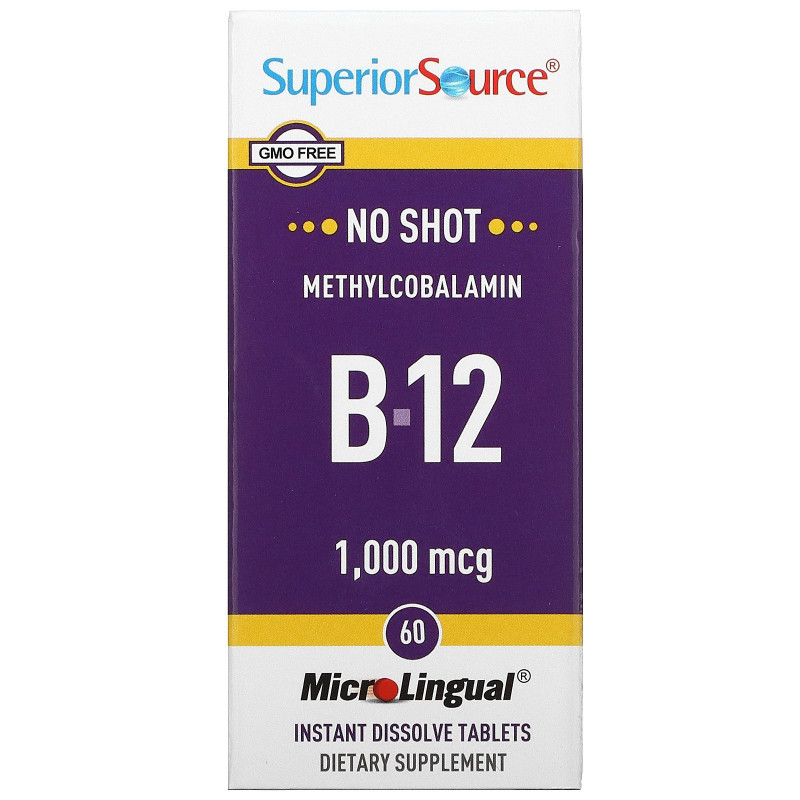 Superior Source, Methylcobalamin B-12, 1000 mcg, 60 MicroLingual Instant Dissolve Tablets