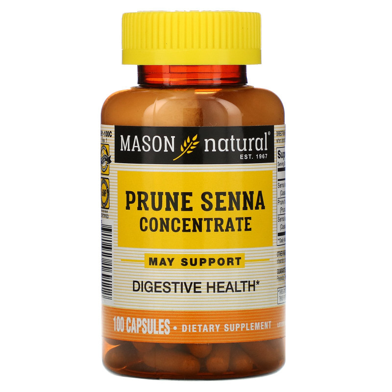 Mason Natural, Prune Senna Concentrate, 100 Capsules