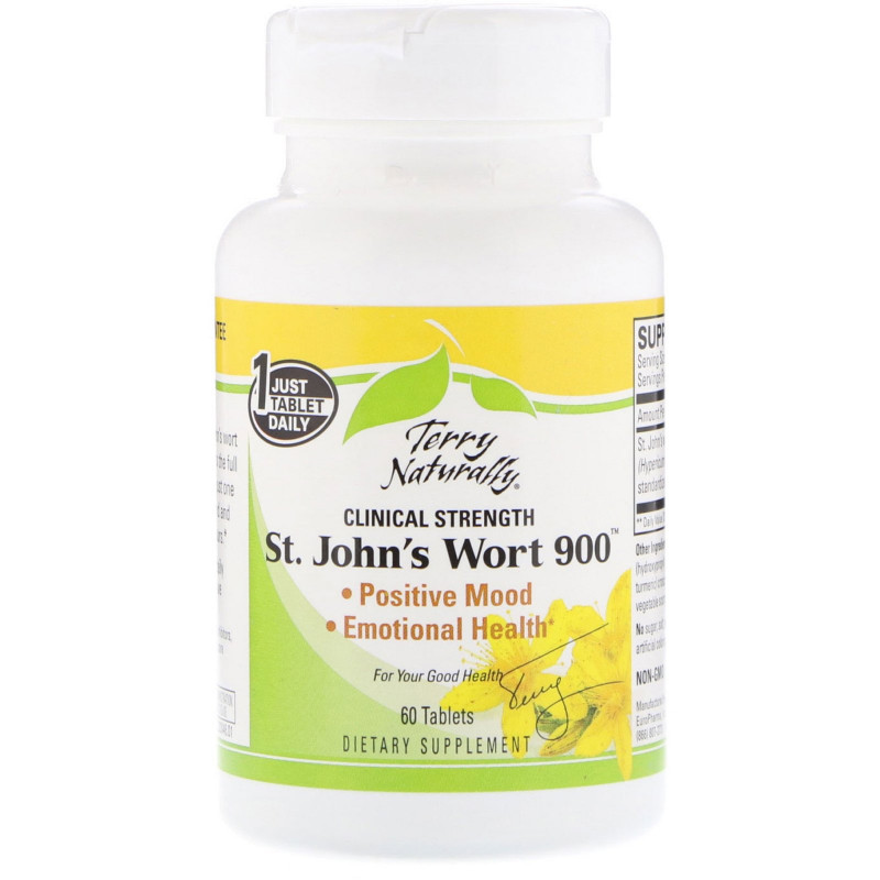 Terry Naturally, St. John's Wort 900, 60 Tablets