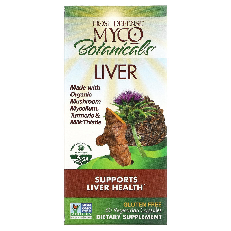 Fungi Perfecti, Host Defense, Myco Botanicals Liver, Helps Support Liver Health, 60 Veggie Caps