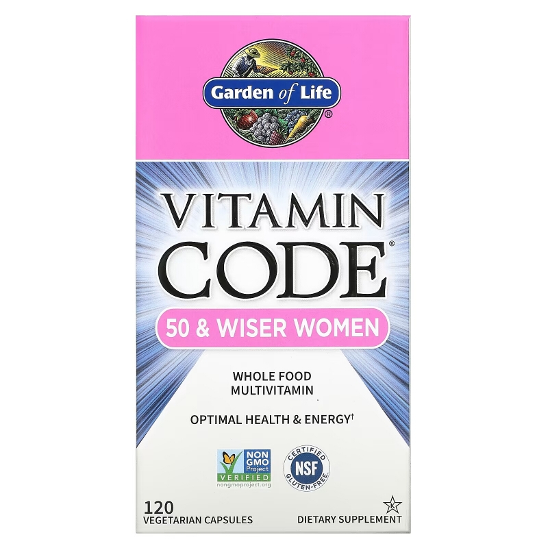 Garden of Life Vitamin Code Женщинам от 50 и старше 120 растительных капсул UltraZorbe