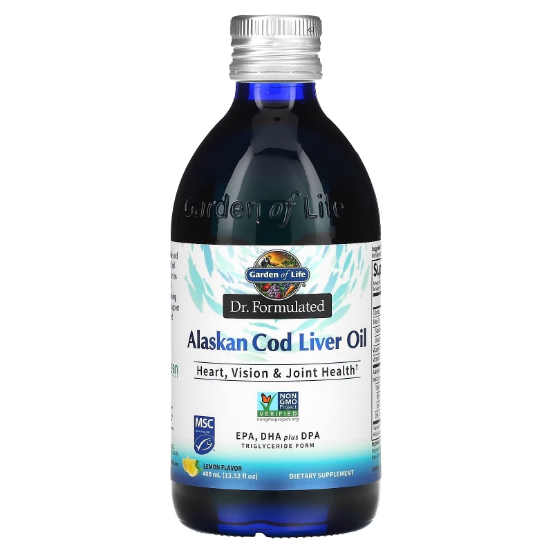 Garden of Life, Dr. Formulated, Alaskan Cod Liver Oil, Lemon, 13.52 fl oz (400 ml)