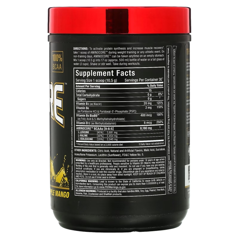 ALLMAX, AMINOCORE BCAA, Pineapple Mango, 0.69 lb (315 g)