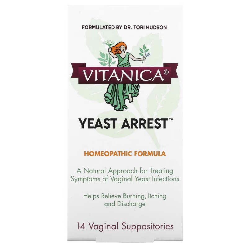 Vitanica, Yeast Arrest, 14 вагинальных суппозиториев