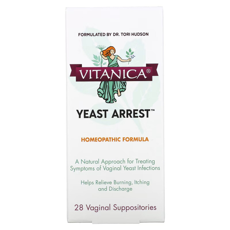 Vitanica, Yeast Arrest, 28 Vaginal Suppositories