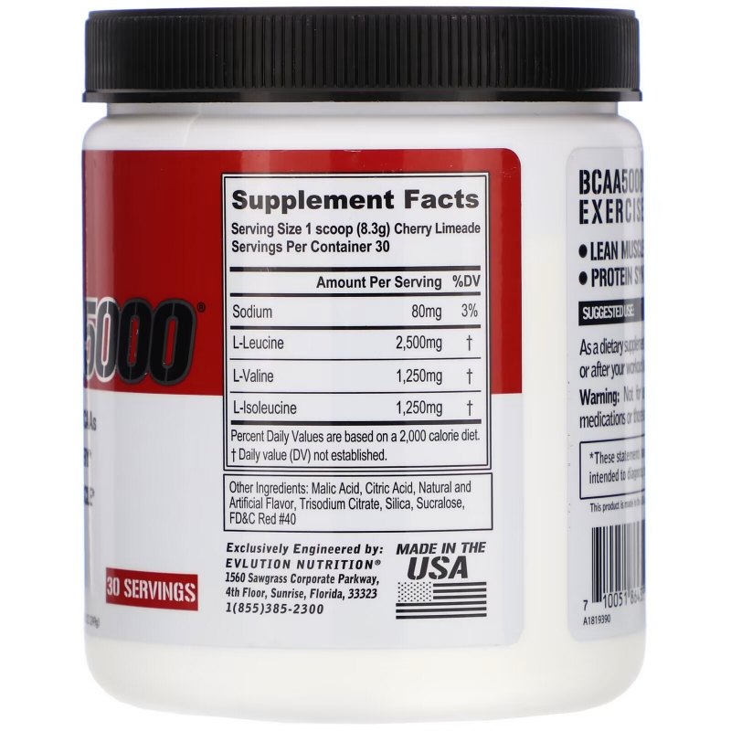 EVLution Nutrition, BCAA5000, Cherry Limeade, 8.78 oz (249 g)