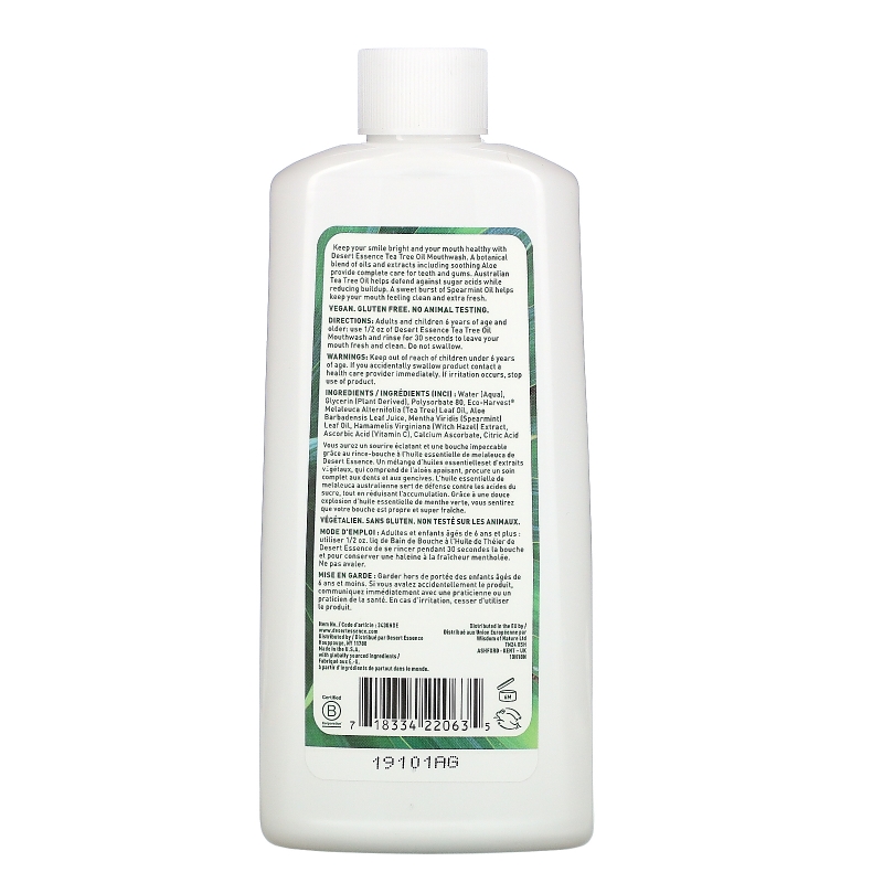 Desert Essence Tea Tree Oil Mouthwash 8 fl oz (240 ml)