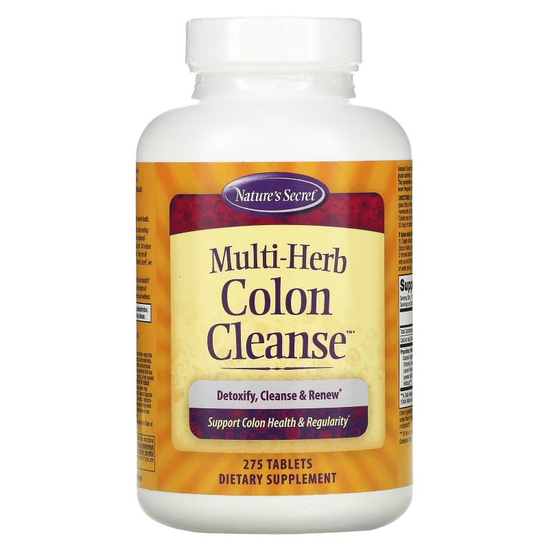 Nature's Secret Multi-Fiber Colon Cleanse (Многоволоконный препарат для очищения толстой кишки) 275 таблеток