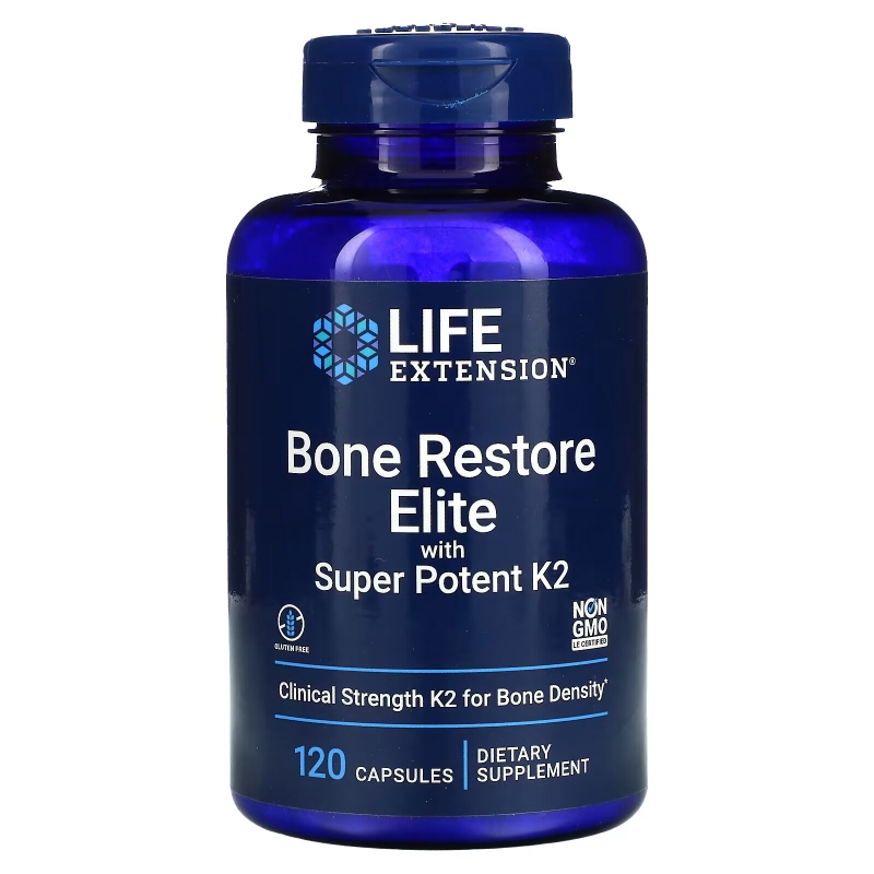 Life Extension, Bone Restore Elite, With Super Potent K2, 120 Capsules