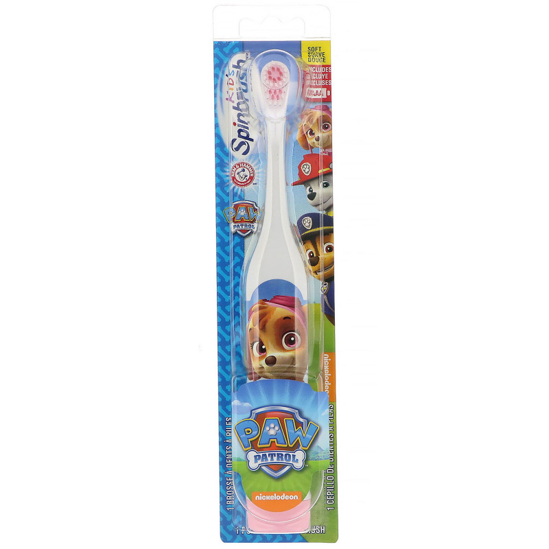 Arm & Hammer, Kid's Spinbrush, Paw Patrol, Soft, 1 Battery Powered Toothbrush