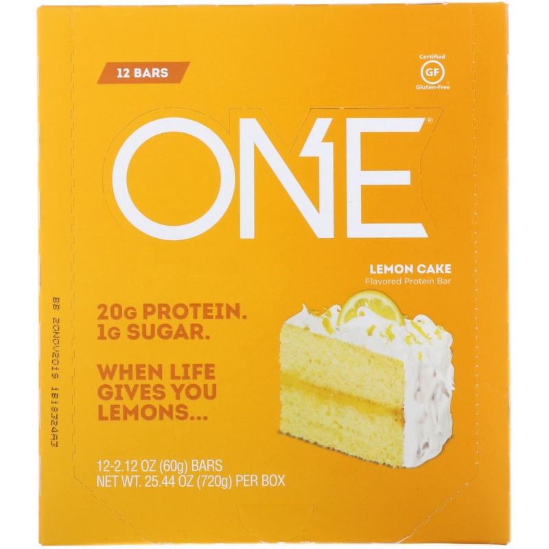 Oh Yeah! One Lemon Cake Flavor 12 Bars 2.12 oz (60 g) Each