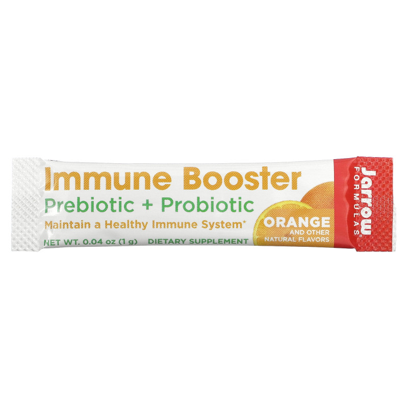 Jarrow Formulas, On-The-Go Immune Booster, Orange, 14 Packets, 0.04 oz (1 g) Each