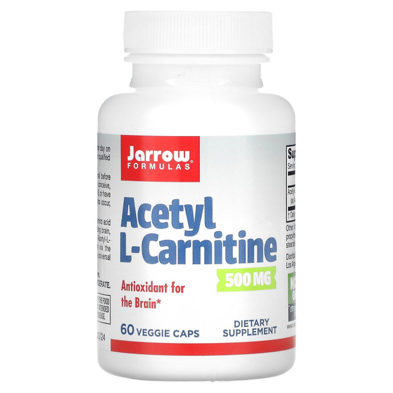 Jarrow Formulas, Acetyl L-Carnitine 500, 500 mg, 60 Veggie Caps