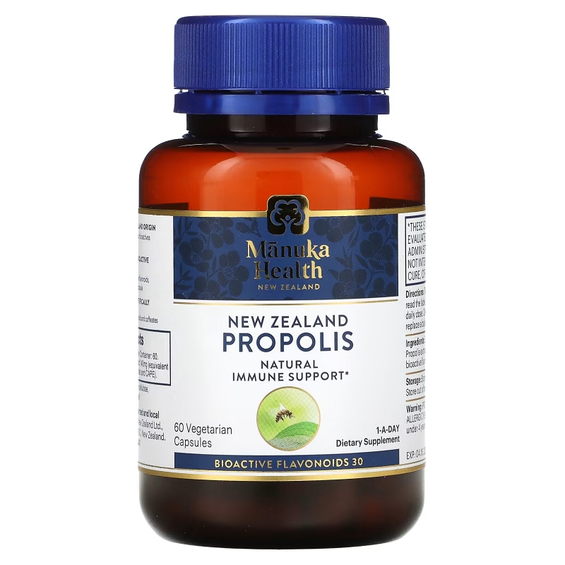 Manuka Health, New Zealand Propolis, 60 Vegetarian Capsules