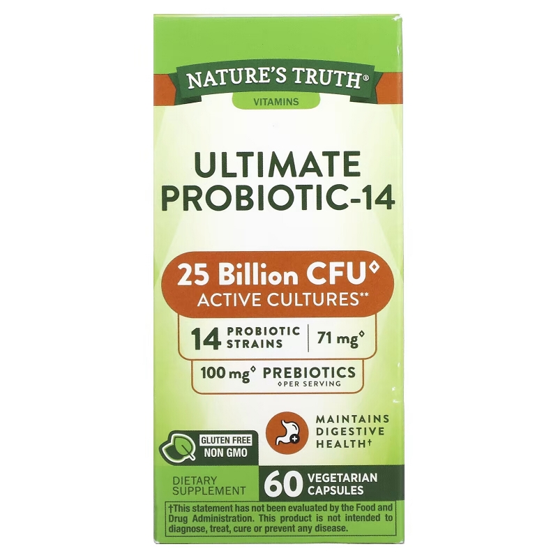 Nature's Truth, Ultimate Probiotic-14, 25 Billion, 60 Vegetarian Capsules