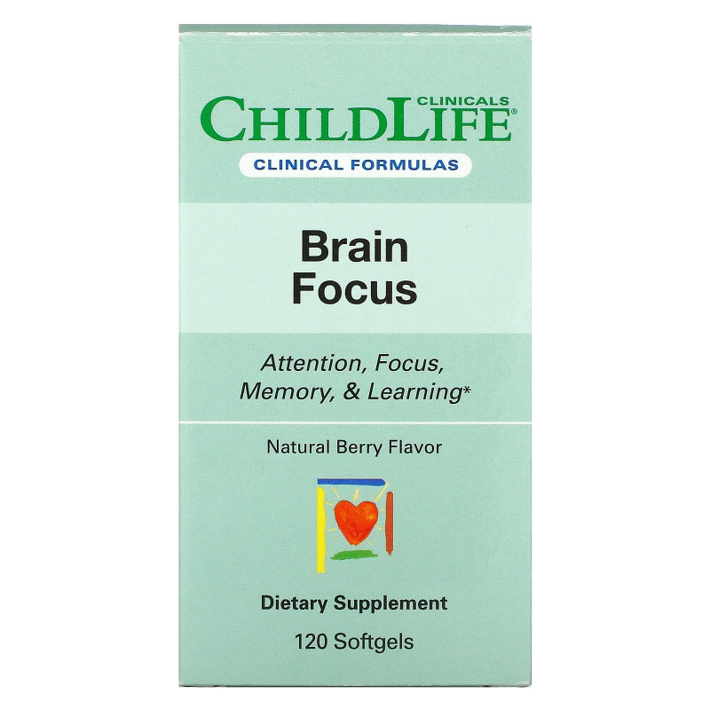 Childlife Clinicals, Brain Focus, Natural Berry, 120 Softgels