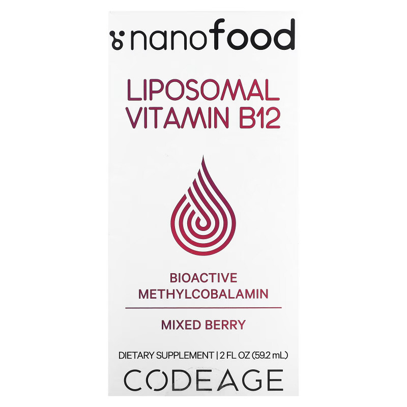 Codeage, Liposomal Vitamin B12, Mixed Berry, 2 fl oz (59.2 ml)