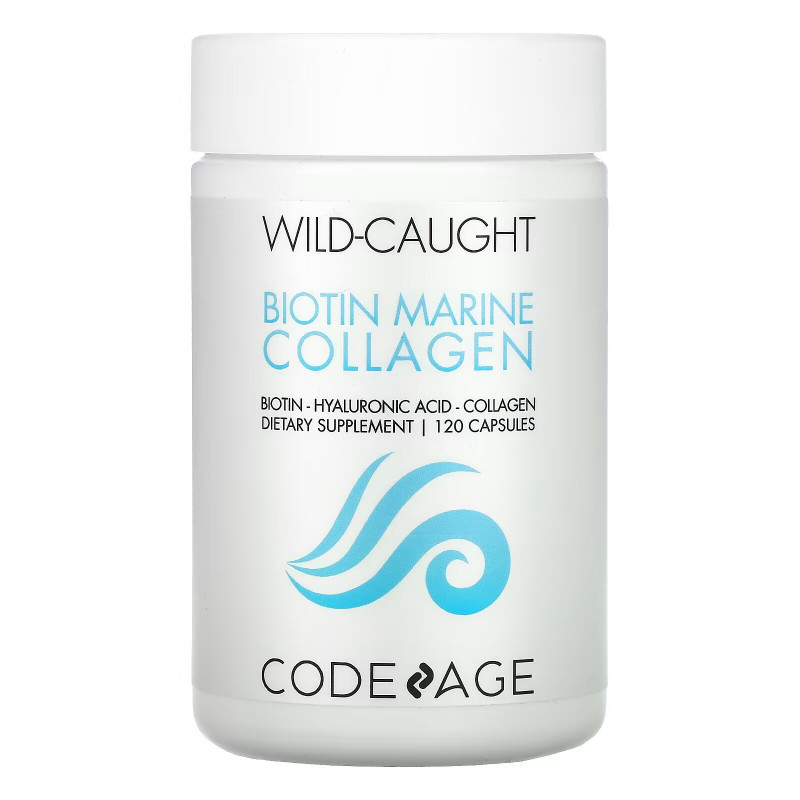 CodeAge, Wild Caught, Biotin Marine Collagen, 120 Capsules