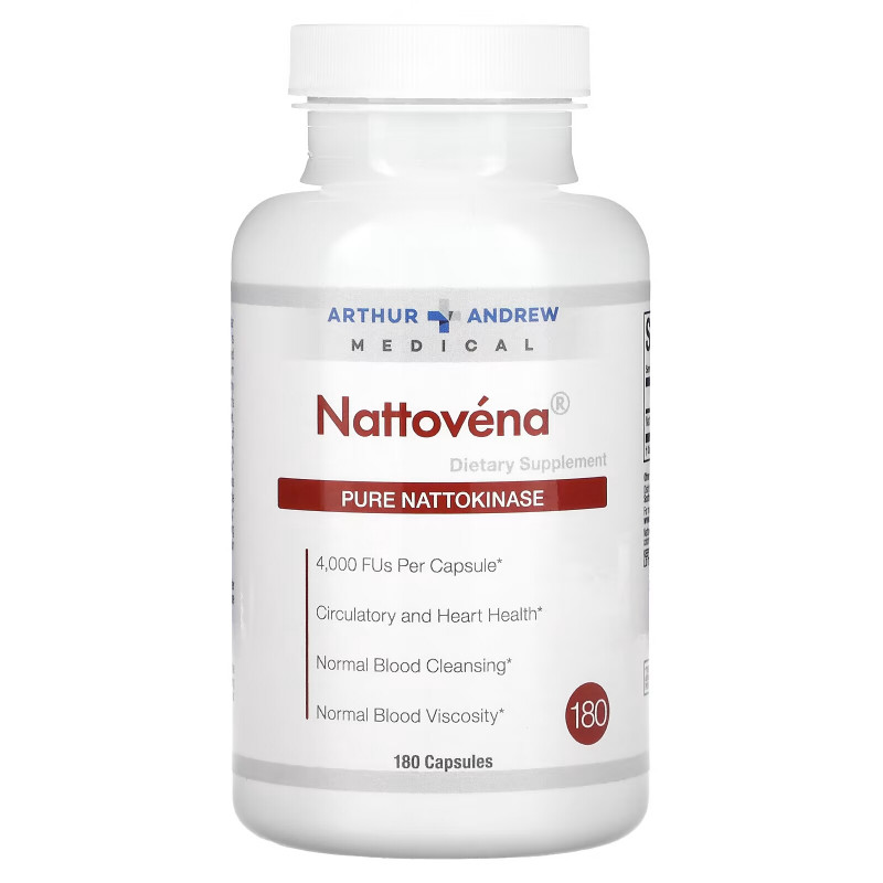 Arthur Andrew Medical Nattovena Pure Nattokinase 4000 FU 180 Capsules