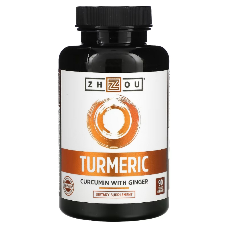 Zhou Nutrition, Turmeric Curcumin with Ginger, 90 Veggie Capsules