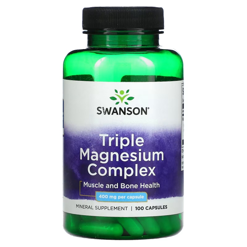 Swanson, Triple Magnesium Complex, 400 mg, 100 Capsules