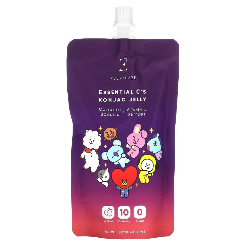 Everydaze, Essential C's Konjac Jelly, Lychee, 5.07 fl oz (150 ml)