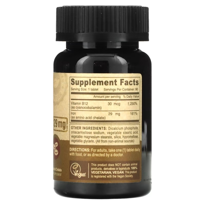 Deva Vegan Chelated Iron 29 mg 90 Tablets