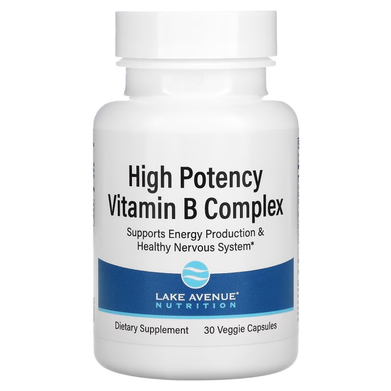 Lake Avenue Nutrition, High Potency Vitamin B Complex, 30 Veggie Capsules