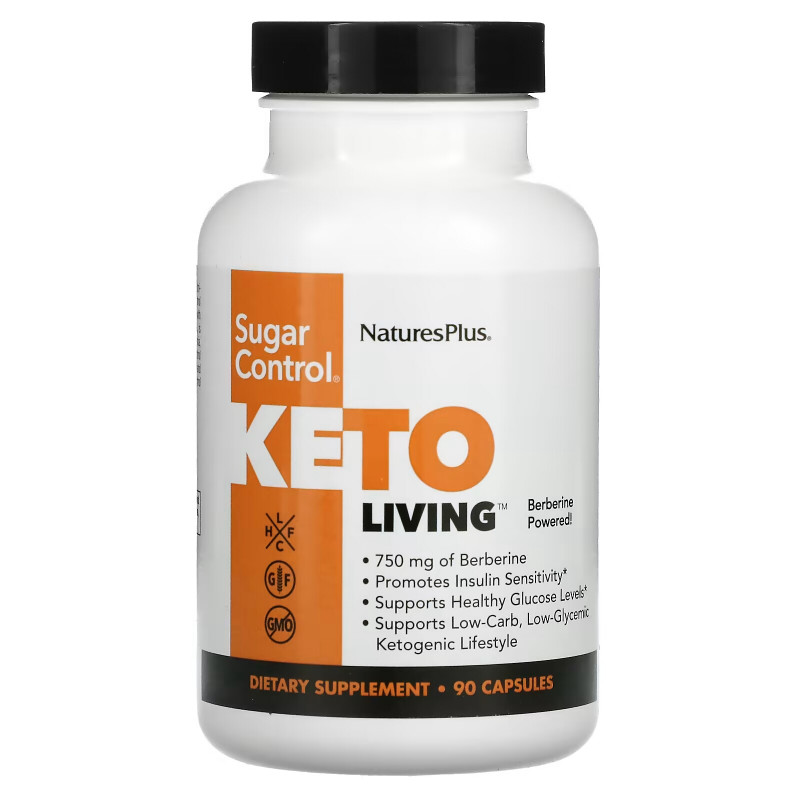 NaturesPlus, Keto Living, Sugar Control, 90 Capsules